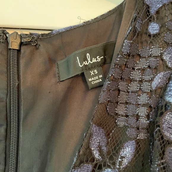 Lulu's Navy Blue Lace Ruffled Tiered Sleeveless Maxi Dress - Picture 8 of 8